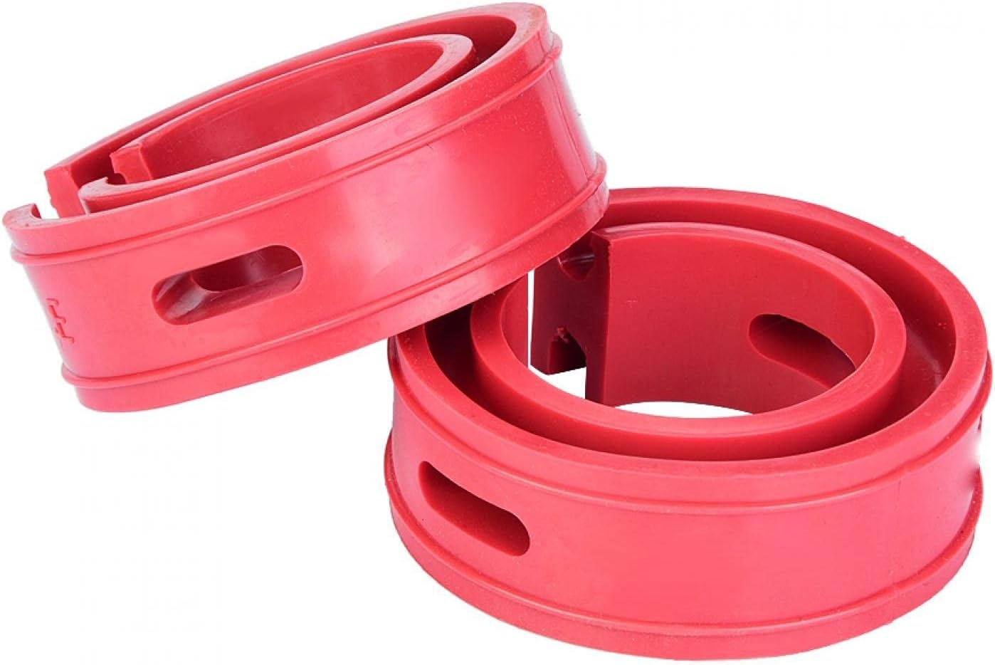 Car Buffers Shock Absorber, Universal Auto Coil Spring Buffer Bumper Cushion TPE Type Automotive Suspension Shocks Absorbers Power Retainer Goods Cushion for Absorber System Red 2Pcs