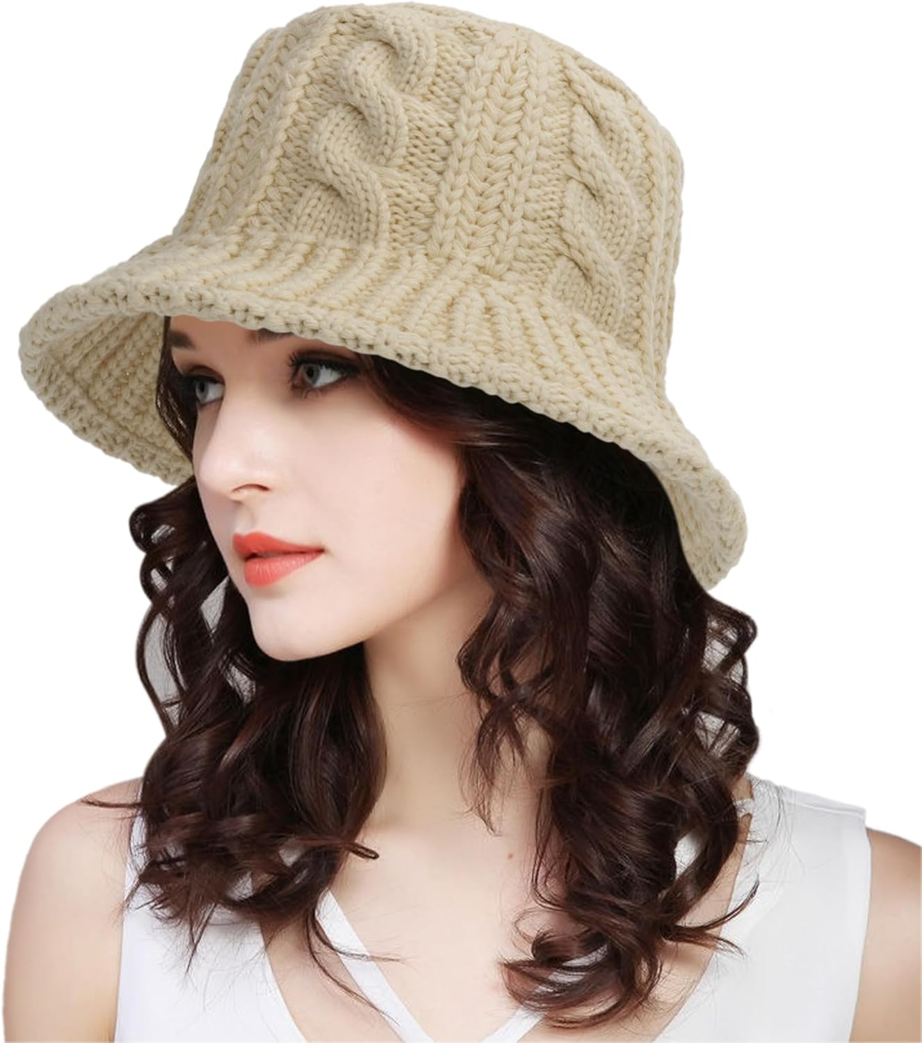 Womens 1920S Vintage Upturn Brim Wool Blend Cloche Church Hat Winter Felt Bucket Bowler Hat Crushable Foldable