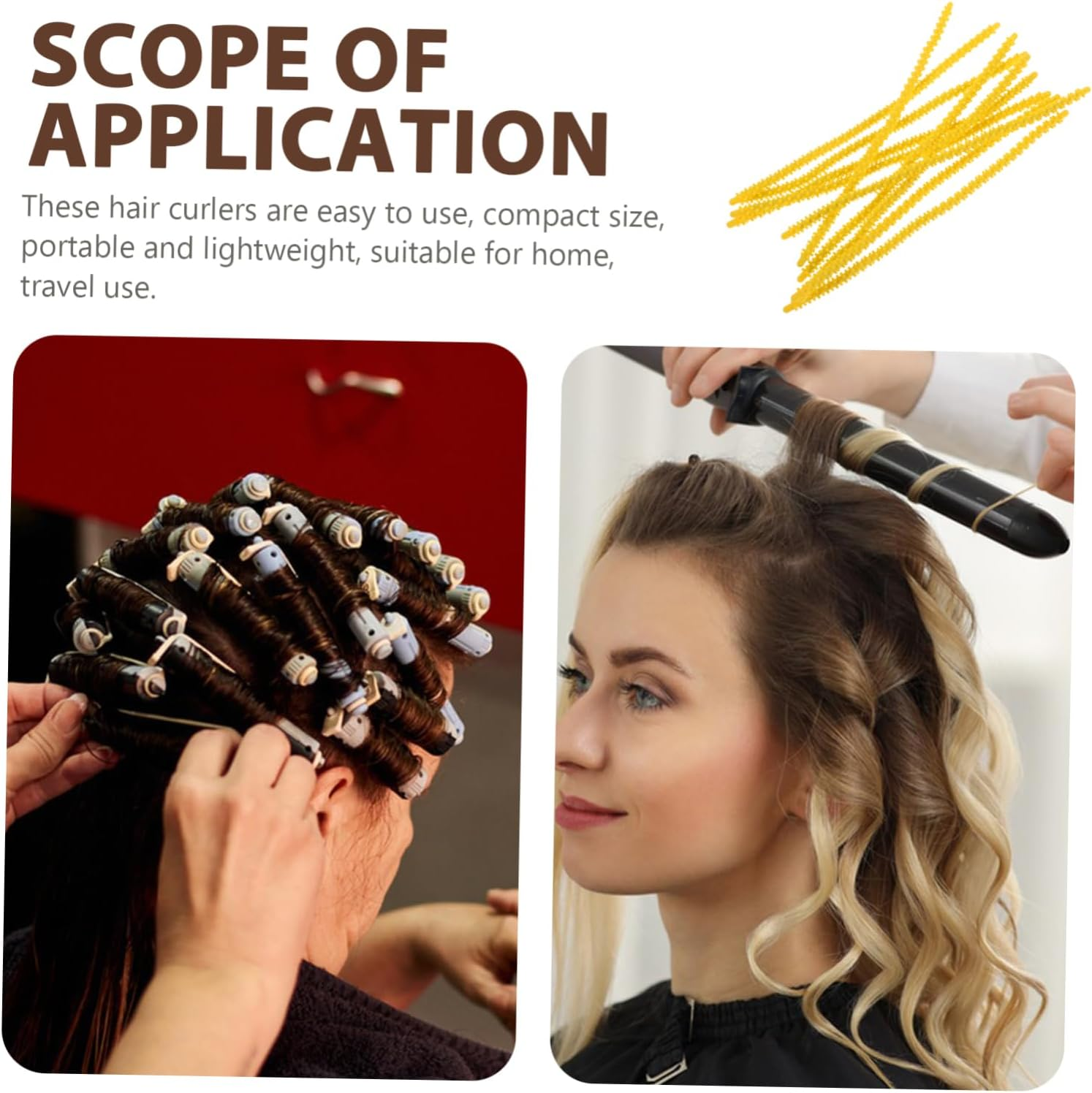 BAZEITFLOW 10Pcs Silicone Perm Rods for Hair Curling Tools Reusable Spiral Hair Rollers for Salon Home Use Flexible Curling Perm Rods