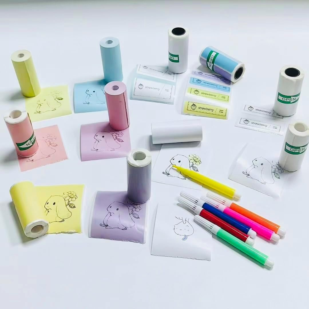 EAAMXUAN Portable Bluetooth Label Maker Machine with No Ink Thermal Printing | Wireless Sticker Printer for Home, Office & School Organization | DIY Labels for Journals, Notes, Kids Crafts image number 4