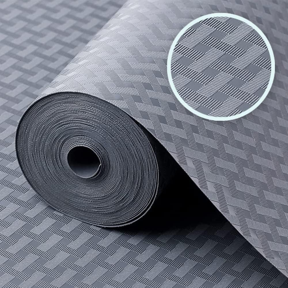 Drawer Liner 45Cm X 6M, Shelf Liners for Kitchen Cabinets EVA Fridge Mats Washable Double Sided Drawer Liner Roll for Cabinet Kitchen Bedroom Bathroom Office (Clear)