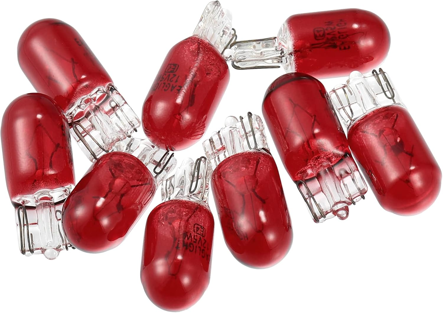 X AUTOHAUX 10Pcs DC 12V T10 W5W LED Dashboard Light Red for Car Internal image number 5