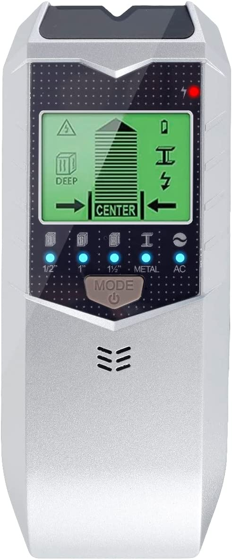 Stud Finder Sensor 5 in 1 Battery Operated SH402 Wall Scanner Detector Portable Electronic Detector with LED Display and Audio Alarm Handheld Stud Detector(Yellow)