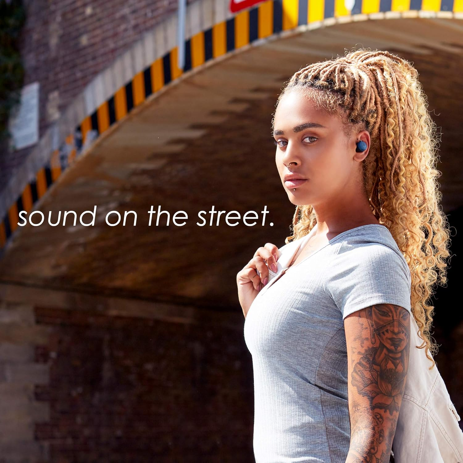 BOOMPODS BOOMBUDS X True Wireless - Bluetooth Earbuds IPX 6 Water Resistant/Sweatproof Ergofit, Portable Magnetic Charging Case, Best Sports Earphones Blue One Size