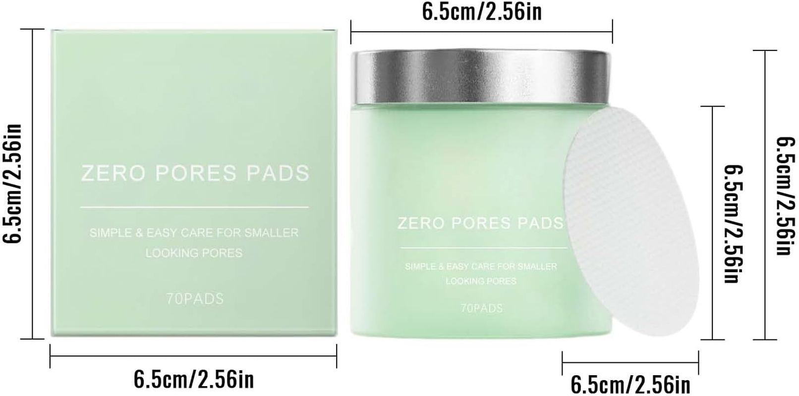 Depehelp Zero Pore Pads, Dual-Textured Facial Toner Pads with Facial Roller, Gentle Exfoliation for Pore Minimizing, Oil & Blackhead Reduction, for All Skin