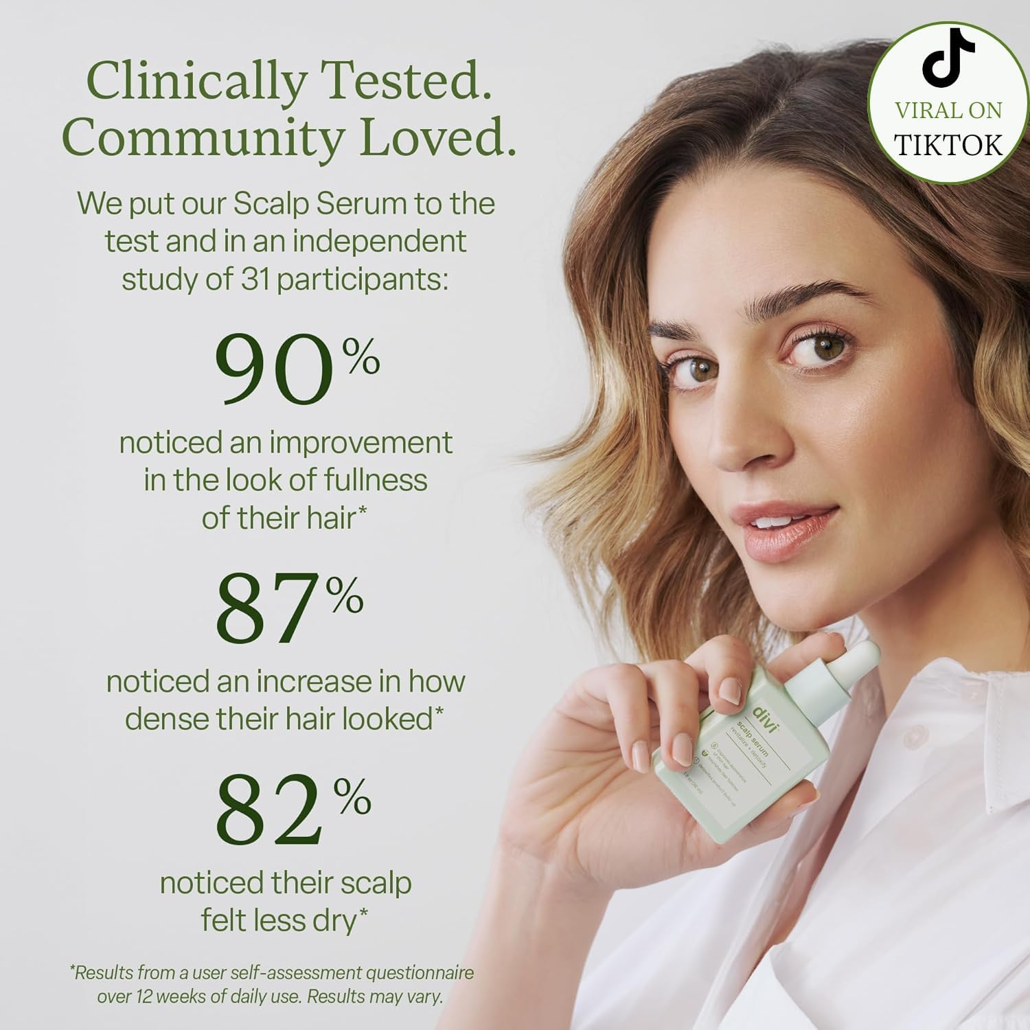 Divi Scalp Serum for Thinning Hair, 30Ml &ndash; Clinically Tested, Nourishing Formula with Amino Acids, Caffeine & Rosemary Oil &ndash; Promotes Healthy Scalp & Fuller-Looking Hair, Reduces Oil & Product Buildup image number 4