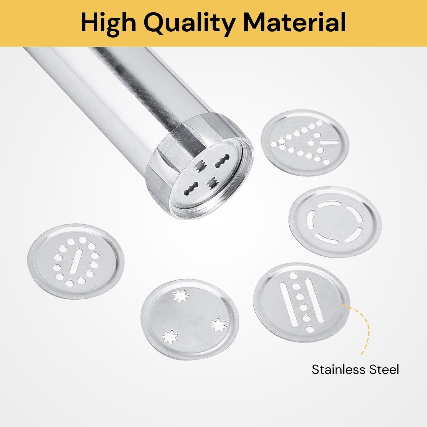 Cookie Press for Baking Aluminum Biscuit Press Cookie Gun Set with 20 Discs and 4 Icing Tips for DIY Biscuit Maker Cupcake Cake Decoration Dough Churro Maker - Cookies Machine Maker image number 3