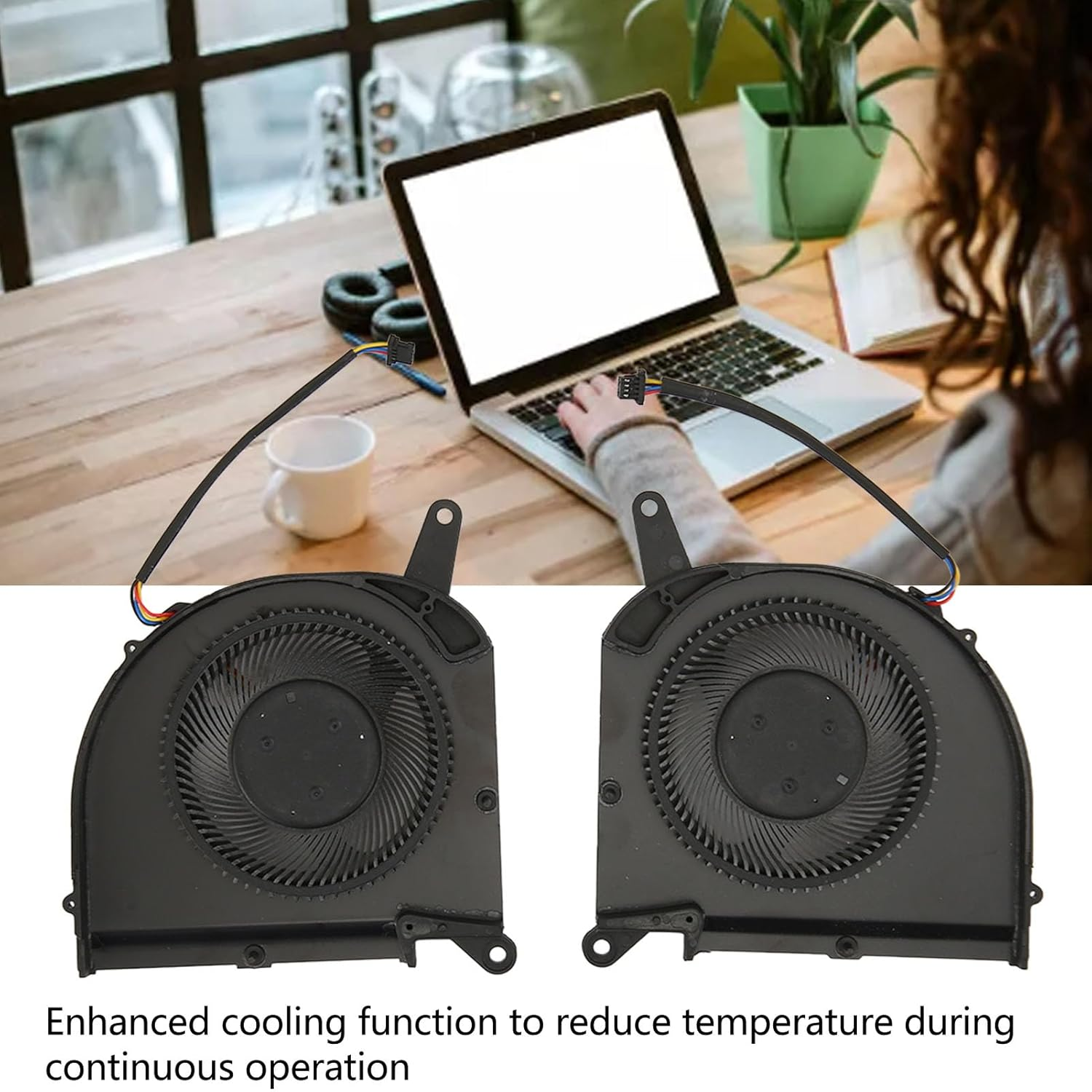 New Replacement Cooling Fan for Gigabyte AERO 15 SA 17 HDR XA RP75XA RP77XA Laptop, Aluminum Alloy and ABS Material, Easy to Connect, Less Burden, Long Service Life (CPU and GPU)