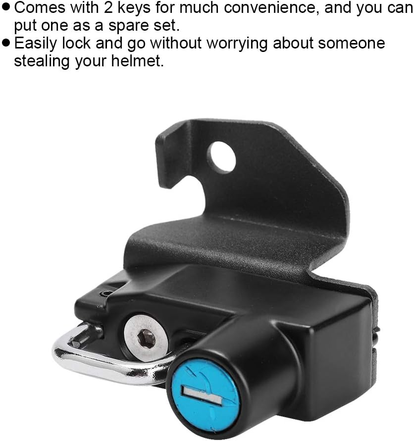 Motorcycle Accessory, Compact Mini Size Helmet Lock Hanger Motorcycle Helmet Lock, Mount Hook Comes with 2 Keys for Vulcan S 2015-2019 image number 4