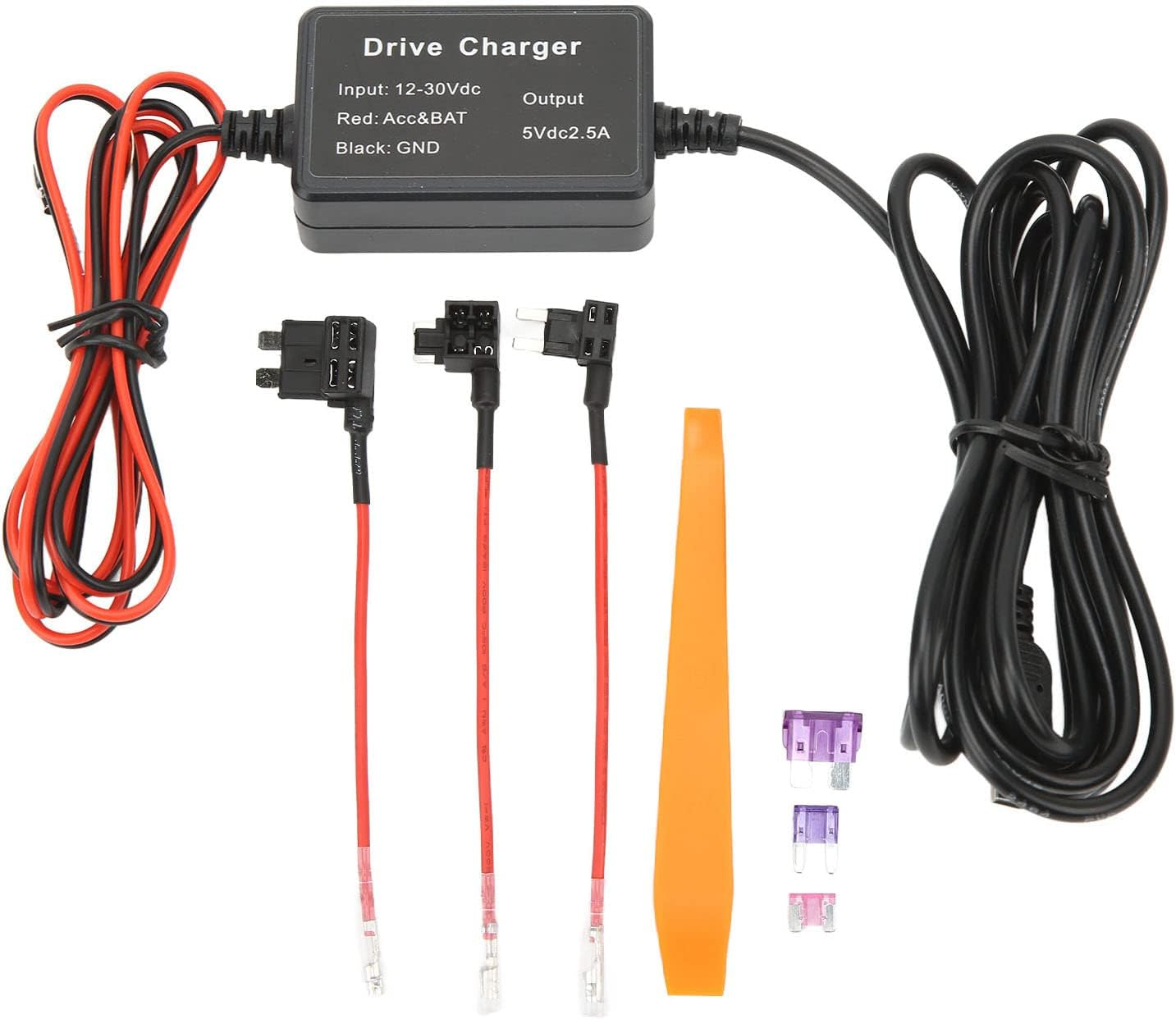 Dash Cam Hardwire Kit, MINI USB with High Performance Dash Cam Hardwire Kit Hardwire Kit for GPS Navigator image number 4