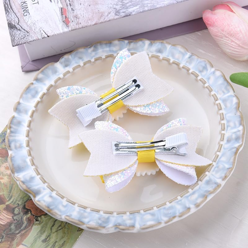 Daisy Bows for Girls Flower Hair Bow Clip Yellow Hair Accessories for Flower Girl Sweet Hairpin Daisy Lover Barrettes for Teens Alligator Clips - Daisy image number 5