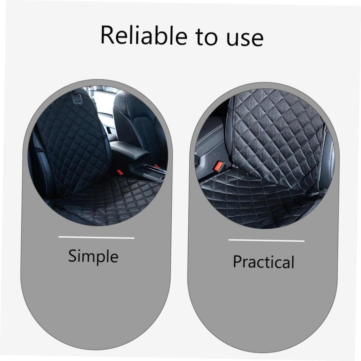 Car Pet Mat Waterproof Dog Seat Cover Foldable Durable 39X18 Inch Universal Fit for Vehicle Back Seat Protection image number 3