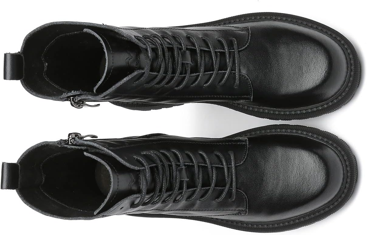 TARRAMARRA Women Boots Leather Lining Lace Upper Suede up Nonslip Chunky Cecilia