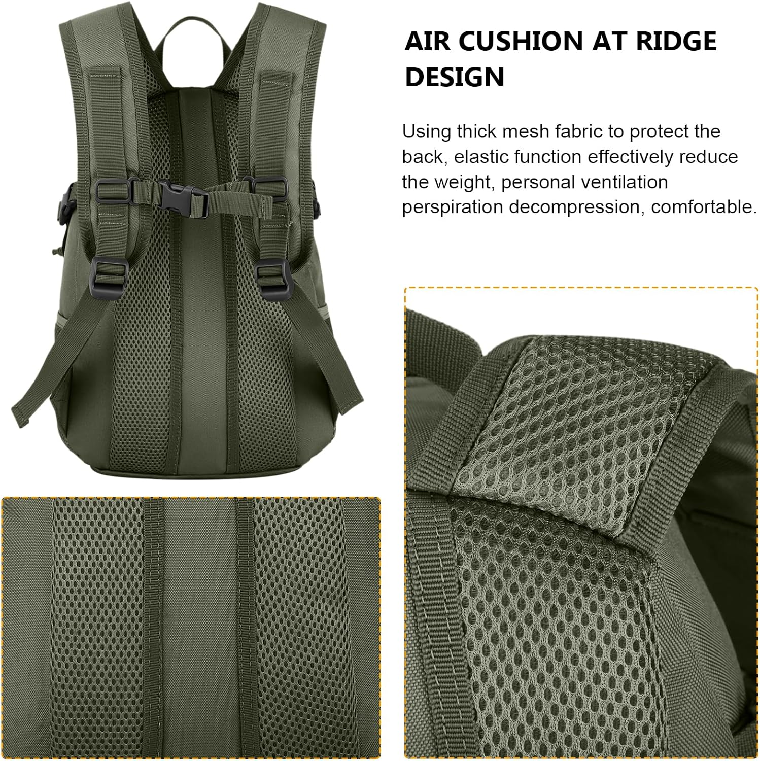 Arcenciel 10L/20L Mini X-Small Tactical Backpack MOLLE Daypack Gear Pack Camping Bag with Patch image number 5