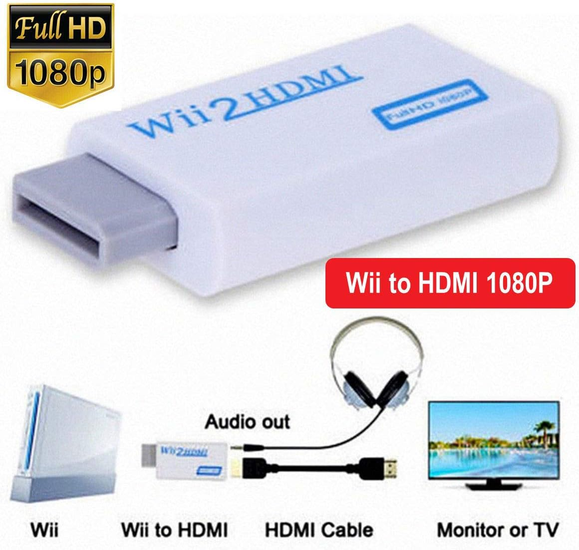 Wii to HDMI Adapter Converter 1080P image number 4