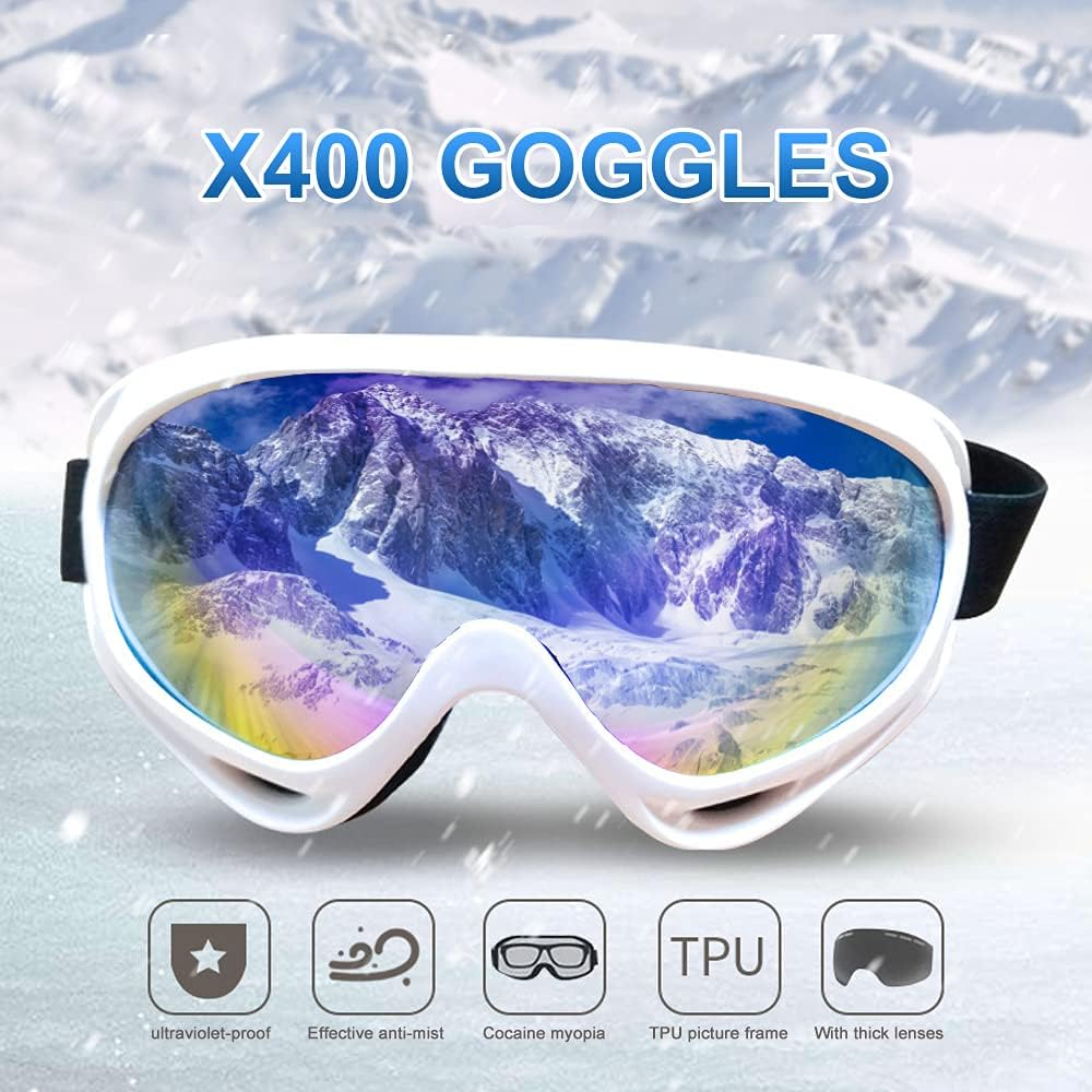 Ski Snowboard Goggles UV Protection anti Fog Snow Goggles for Men Women Youth image number 3
