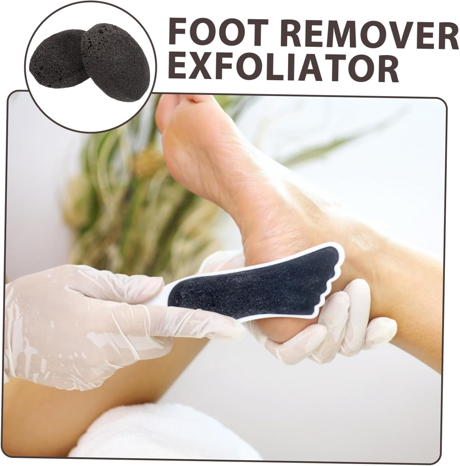 VICASKY 2Pcs Foot Pumice Stone Exfoliator for Smooth Feet Care Portable Dead Skin Remover and Pedicure Tool for Home Use Random image number 4