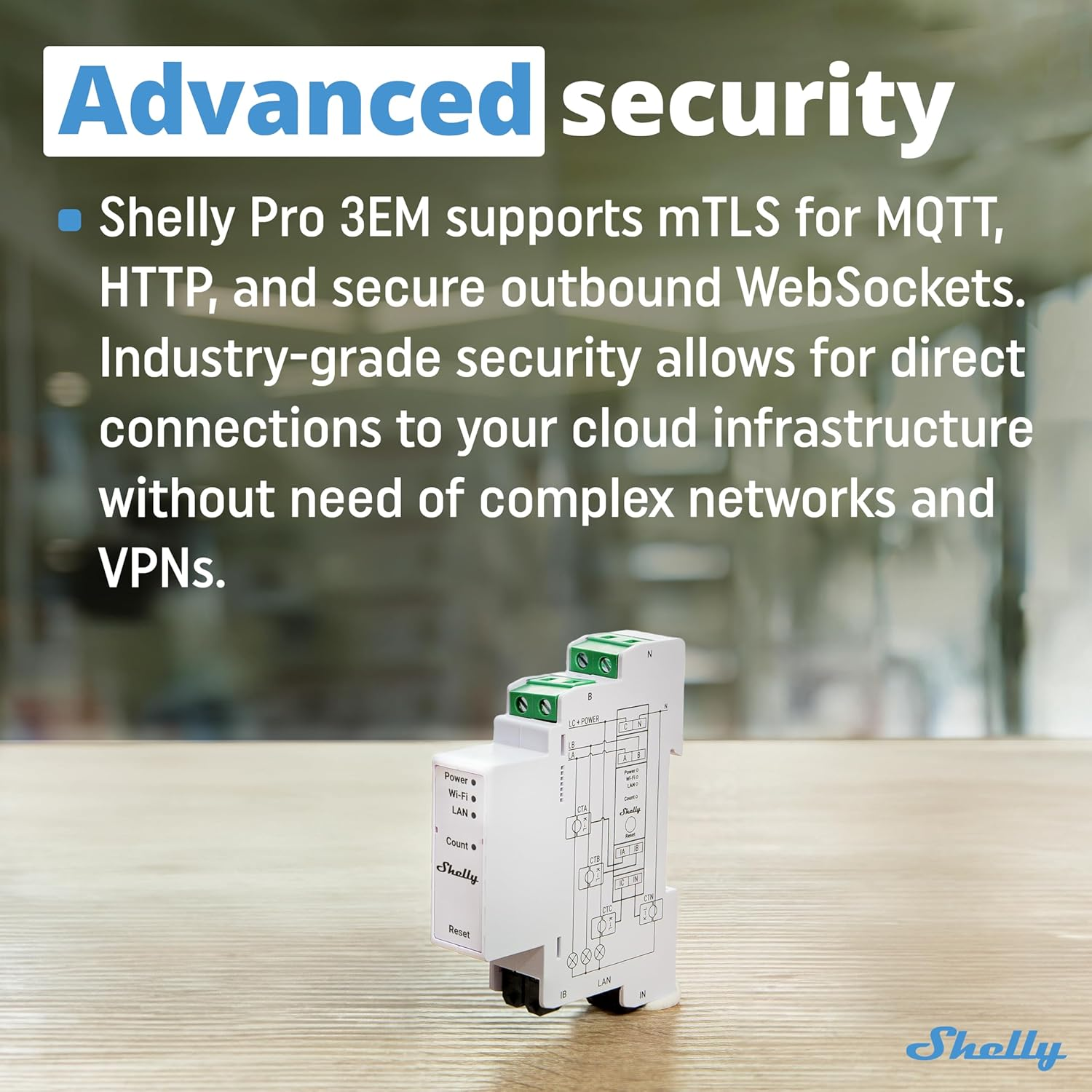 Shelly Pro 3EM (120A) | Wifi & Bluetooth 3-Phase Smart Energy Meter | 2-Way Consumption | Home Automation | Compatible with Alexa & Google Home | Ios Android App | No Hub Required | Solar Panels