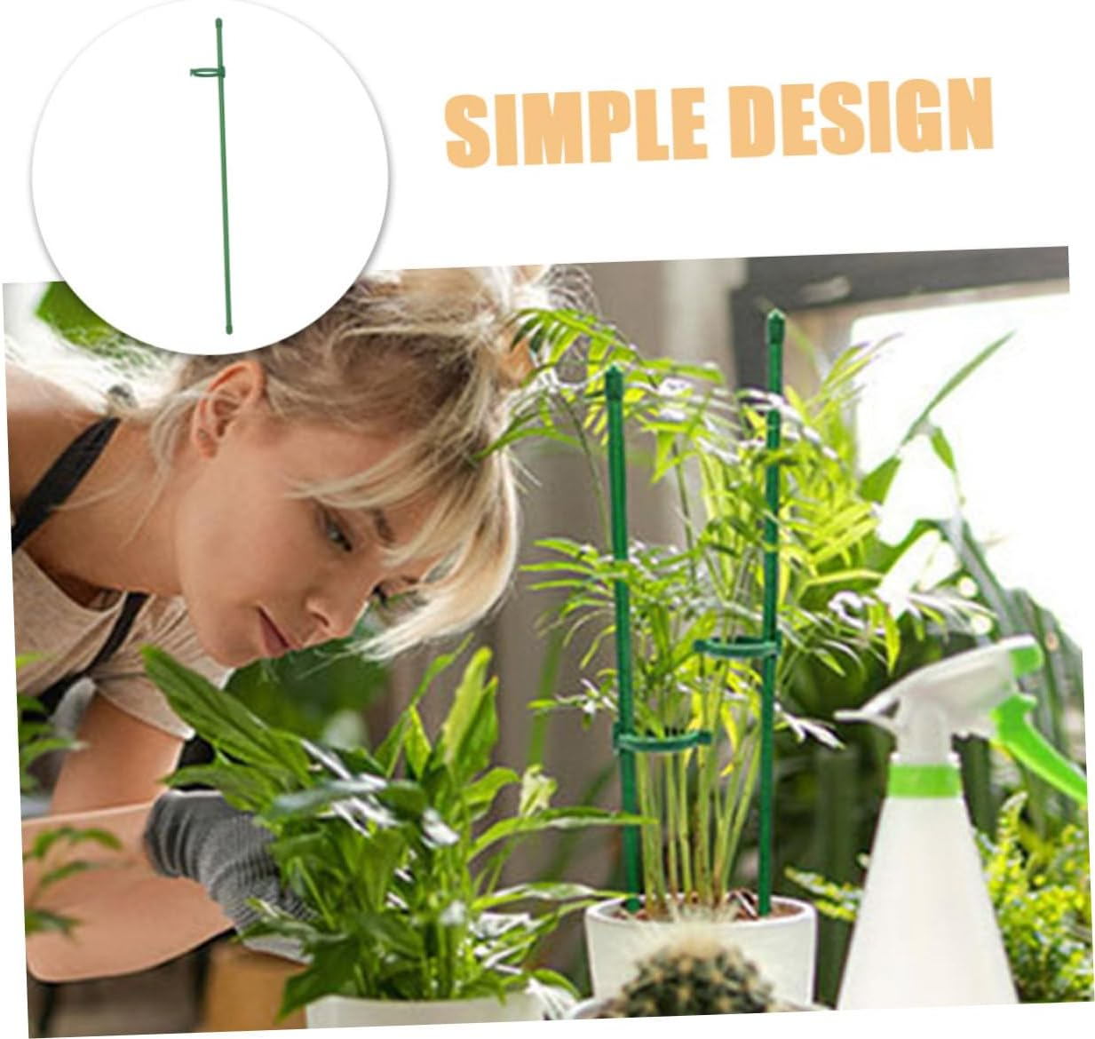 12Sets Garden Plant Support Stakes Single Stem Plant Support Stake Sturdy Stem Holder for Tomatoes Cucumbers Peppers image number 6