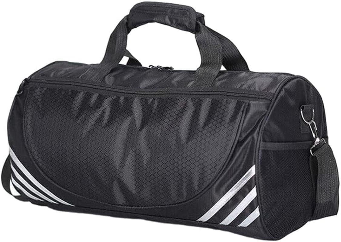 AIMALL Gym Duffle Bag Waterproof Taekwondo Travel Duffel Bag Outdoor Large Size Black, Durable Nylon & Polyester, Casual Style, Side Pockets, 17.7X9X9In image number 4