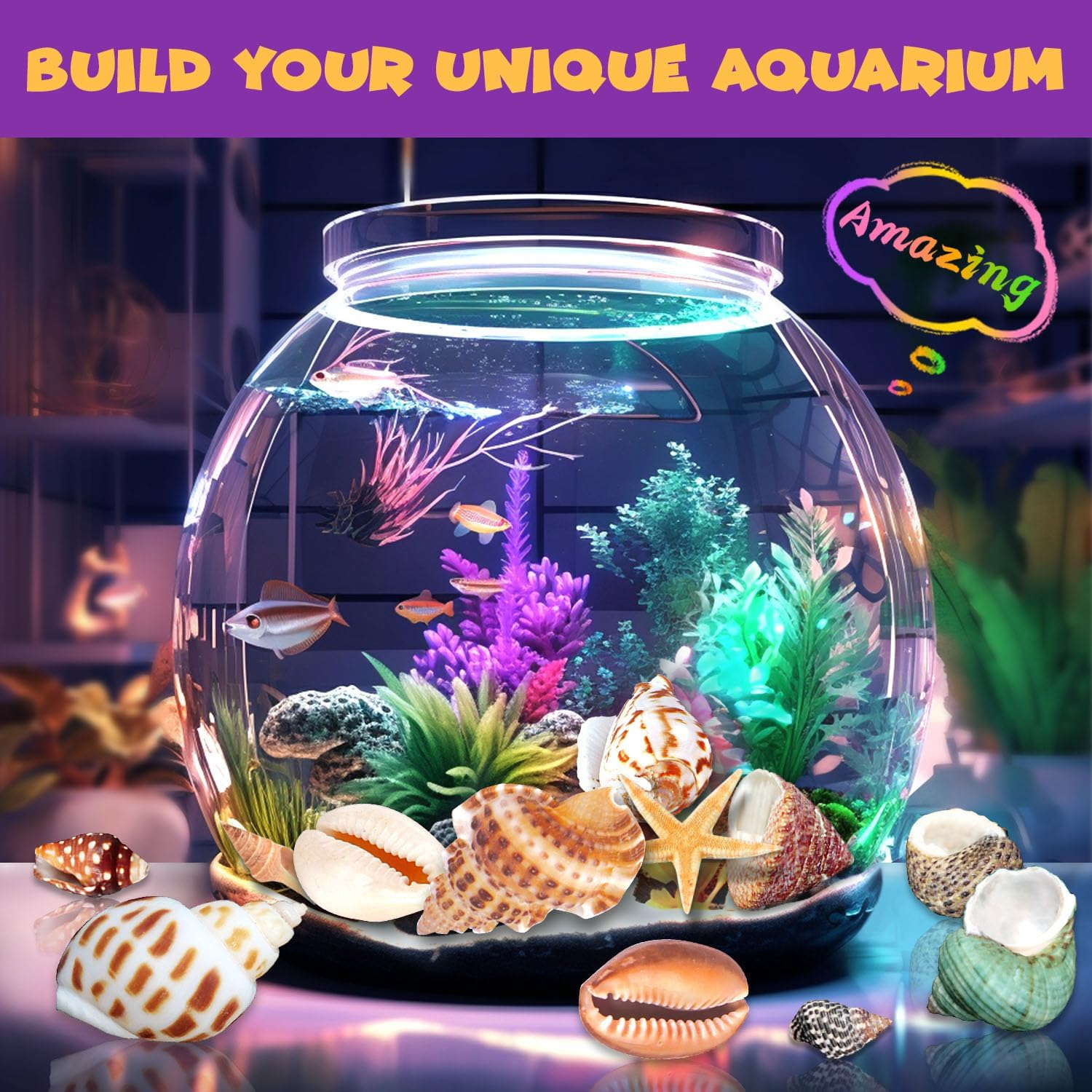 PIBEX Ocean Fossil Dig Kit, Dig up 20+ Real Shells & Seasnails, STEM Educational Activity Set Sea Creatures Excavation Toy for Kids, Marine Biology Geology Science Kit, Toy for Boys and Girls Age 6+ image number 2