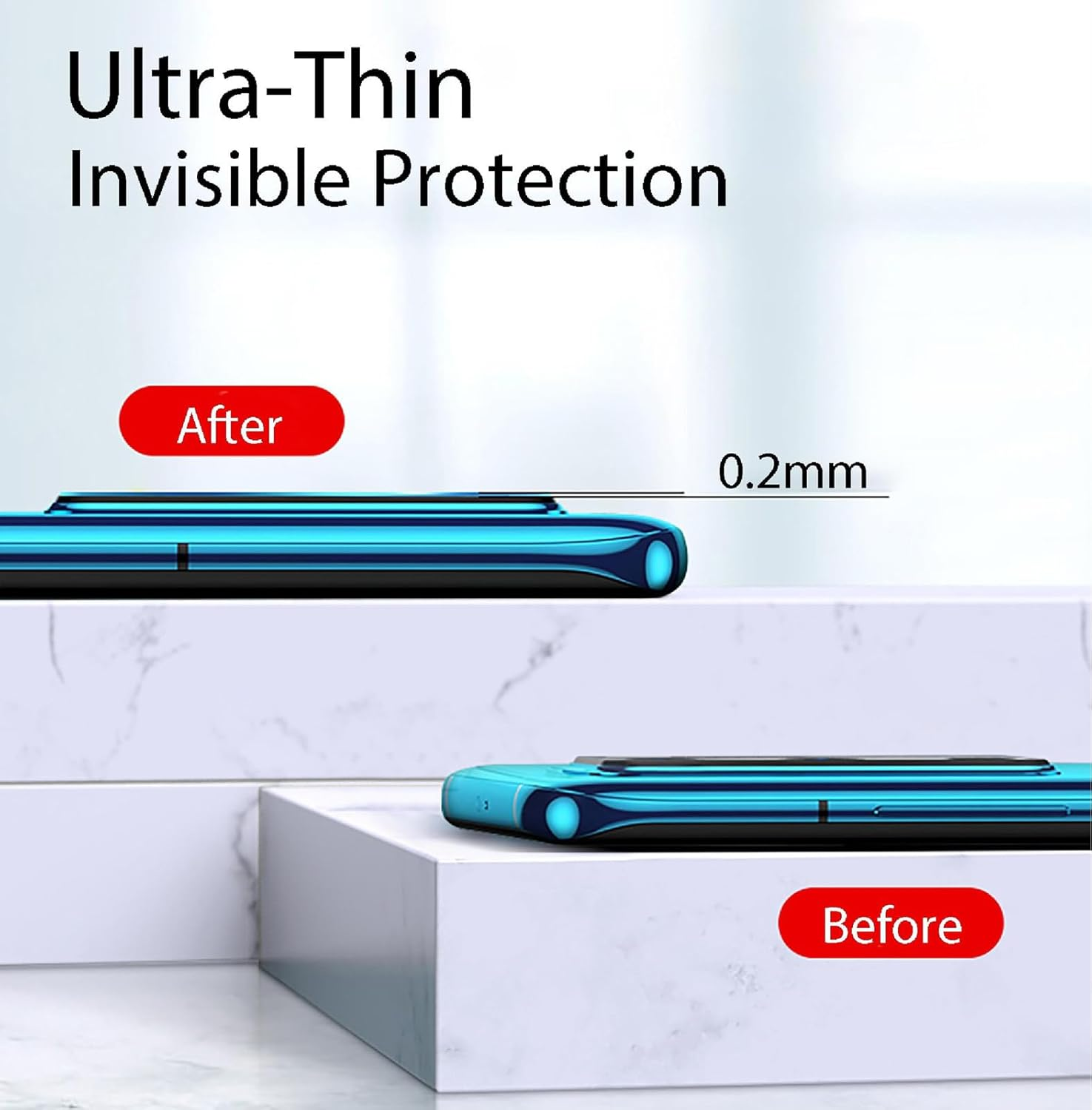 GIOPUEY Ultra Thin Pack of 4 Camera Protection Compatible with Samsung Galaxy Z Fold 7, HD Camera Glass Screen Protector [Scratch-Resistant] Camera Protector image number 4