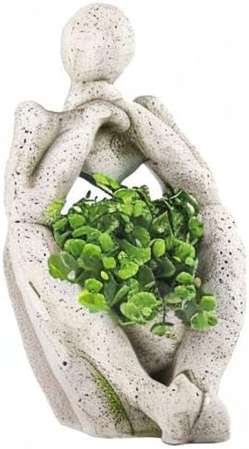 Large Planters for Outdoor Indoor Plants Head Face Planter Pot Unique Succulent Planters Flower Vase with Drainage Hole Thinker - Woman image number 3