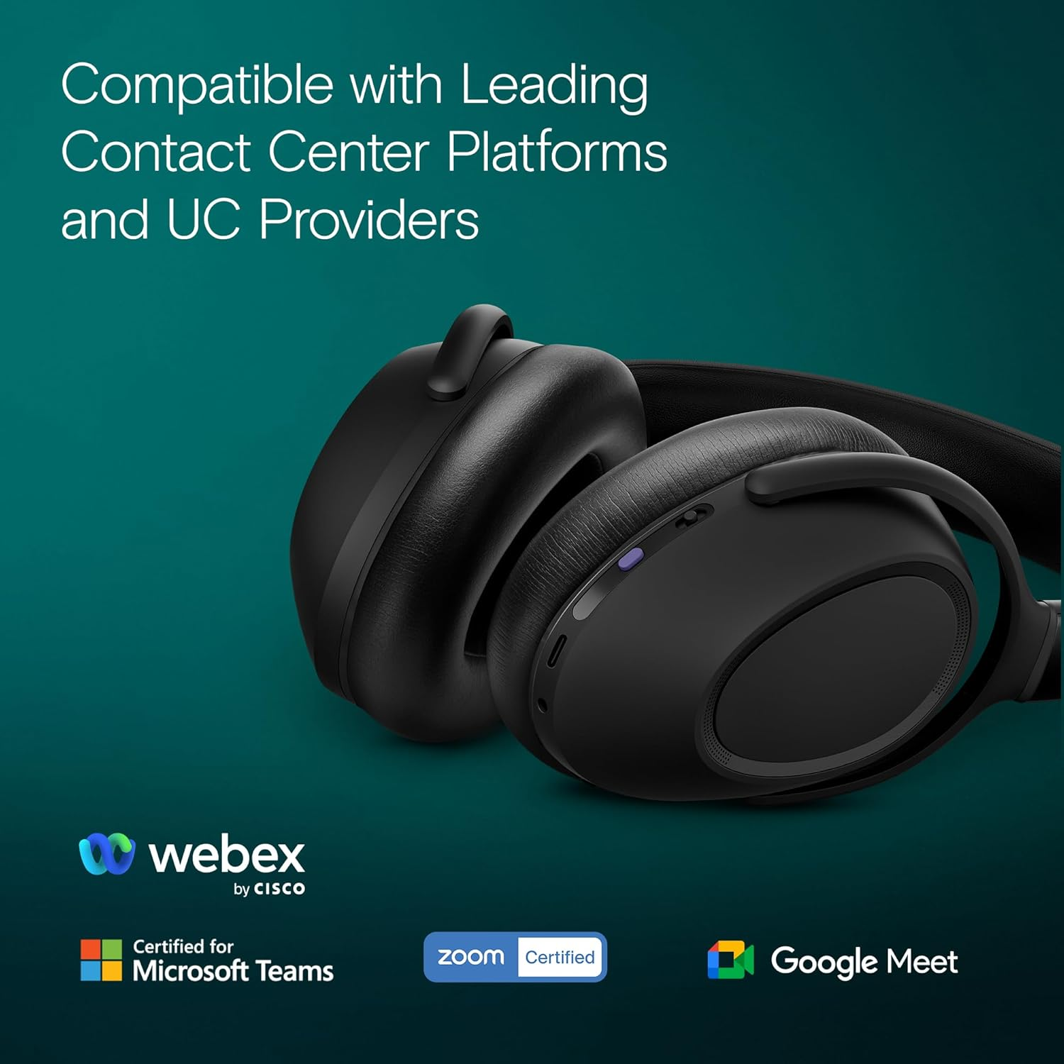 EPOS Adapt 660 USB-C Wireless Bluetooth Headset - Hybrid ANC, UC Certified, Noise Cancellation, 30 Hour Battery, Dual Device Connection, Premium Stereo Sound, Comfortable Over-Ear, Black image number 1