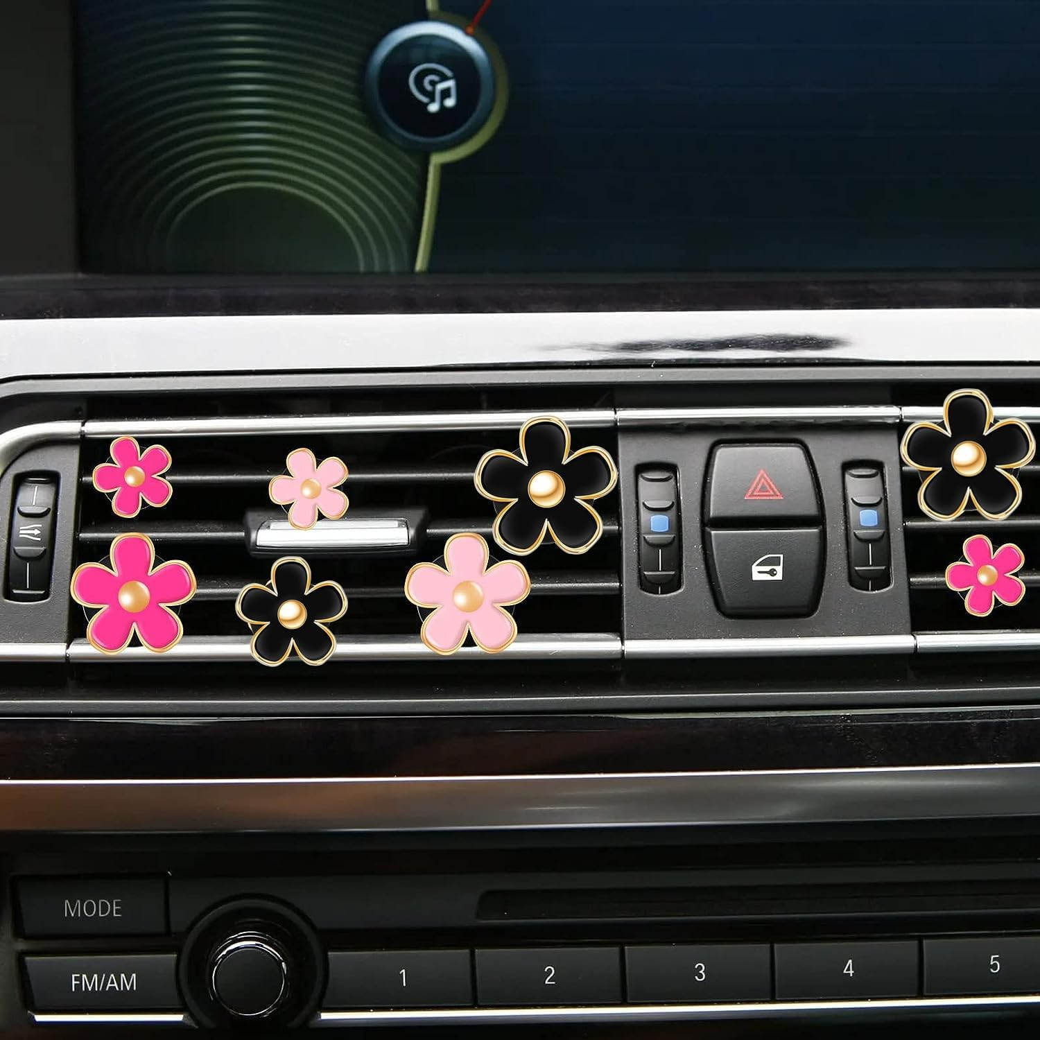6 Pieces Cute Daisy Flower Air Vent Clip Air Conditioning Outlet Clip Car Decorations Car Accessories Interior Decor Charm for Women Girls image number 1