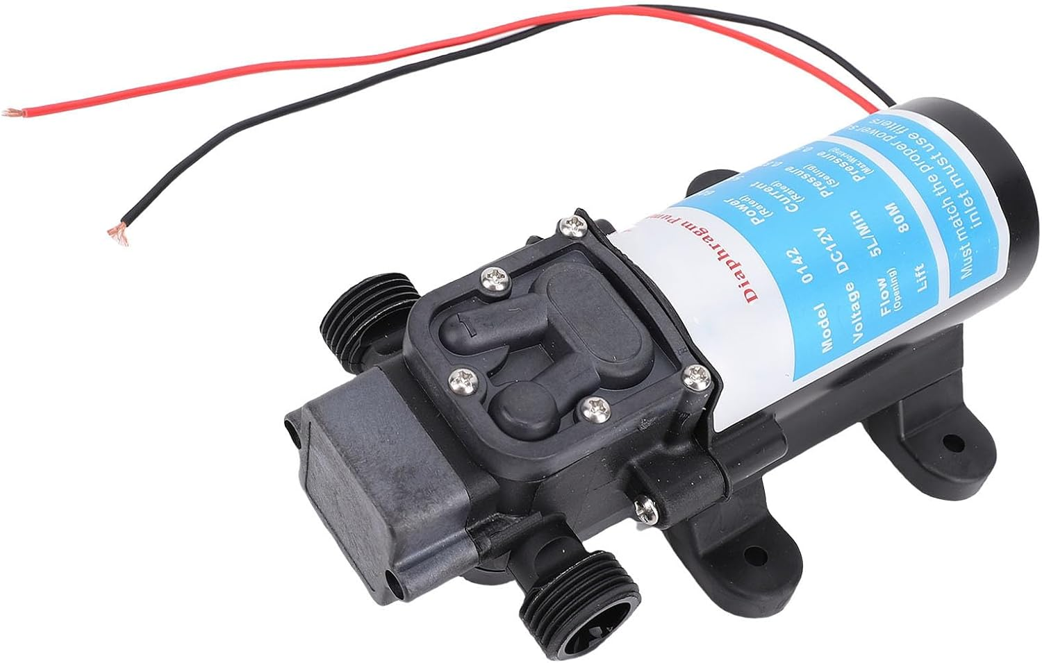 Generic RV Water Pumps, 4 GPM 45PSI 12V DC on Demand Self Priming Diaphragm Pump with Pressure Switch, RV Fresh Water Pumps, Water Pressure Pump for RV, Boat, Yacht, Caravan, Garden image number 5