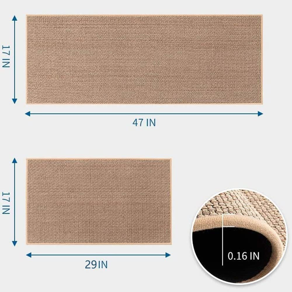 2 PCS Kitchen Rugs Washable, Non-Slip Kitchen Mats Natural Rubber Kitchen Mats for Floor Runner Rugs Set for Kitchen Floor Front of Sink, Hallway, Laundry Room image number 2