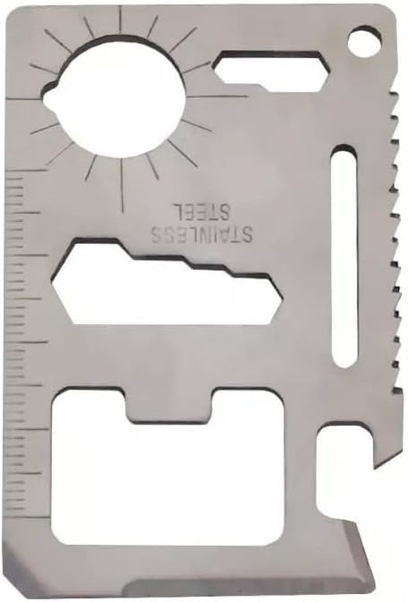 LORJE 11 in 1 Pocket Survival Credit Card Multi-Tool (1 Pack) image number 2