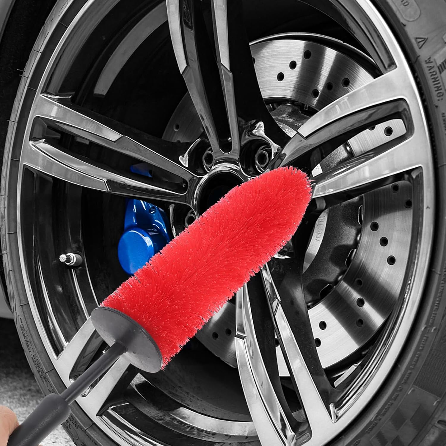 Parliky Ergonomic Car Wheel Cleaning Brush for Vehicle Wash Iron PP Materials Versatile Tire and Rim Cleaner for Thorough Automotive Detailing and Reach Areas image number 6