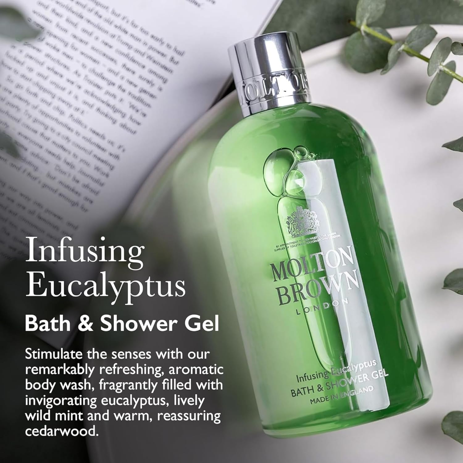 Bath and Shower Gel - Infusing Eucalyptus by Molton Brown for Men - 10 Oz Shower Gel image number 3