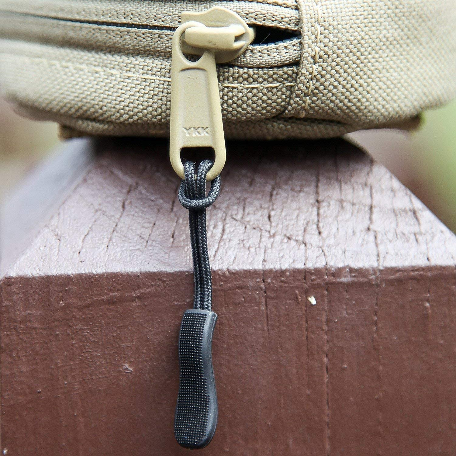 20 Pieces Zipper Pull Zipper Tags Cord Pulls Zipper Extension Zip Fixer (Black) image number 5