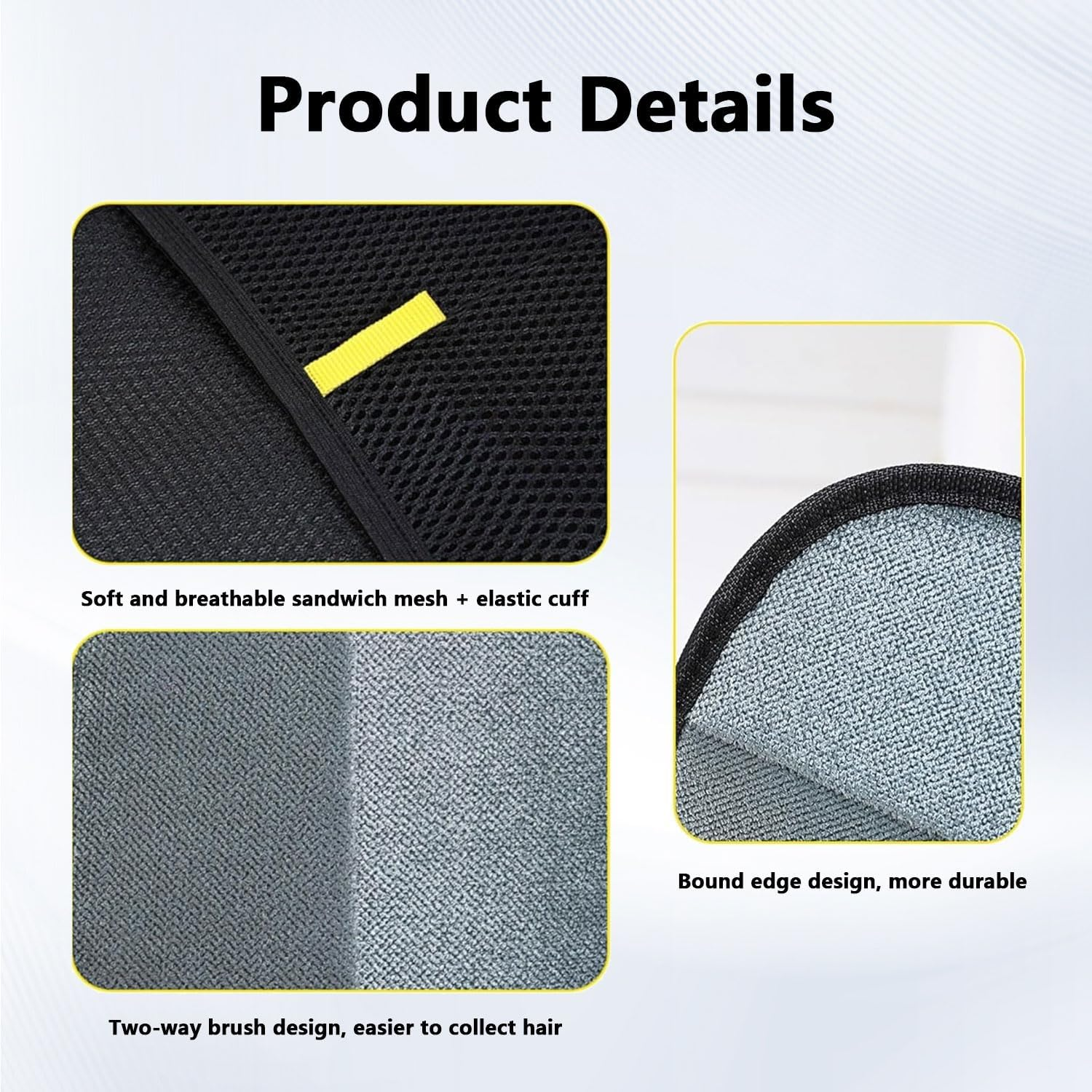 2 Pcs Static Pet Hair Remover Gloves,Pet Hair Removal Glove for Cats & Dogs,Upgraded Animal Fur Removal Tool for Couch, Furniture, Carpet, Curtain, Clothing image number 4