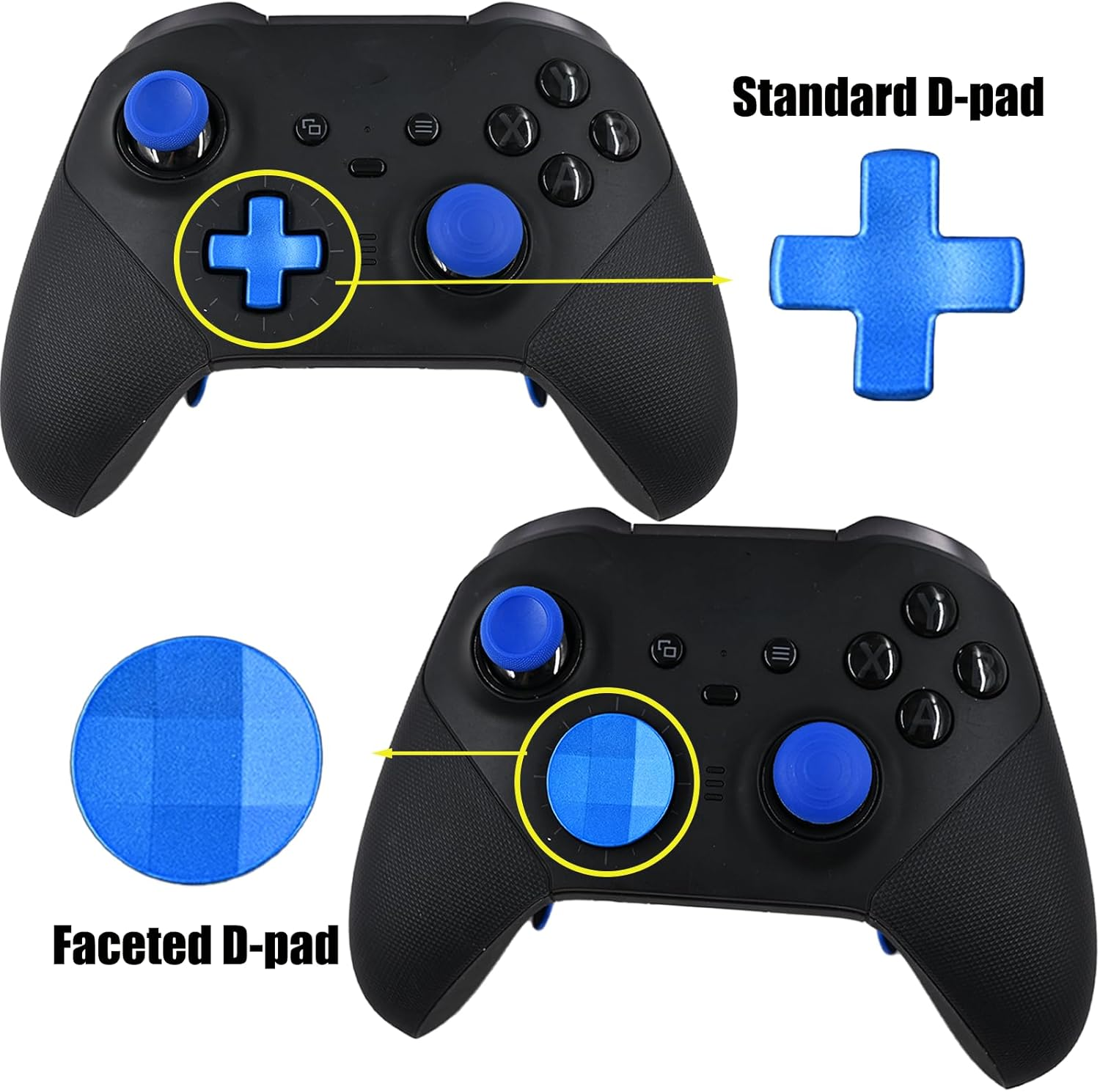 Lixiongbao 13 Pack Thumbsticks for Xbox Elite Series 2 Controller, Controller Accessories with Blue Plastic Paddles, D-Pads & Joysticks, Compatible with Xbox Elite Series 2 Controller image number 2