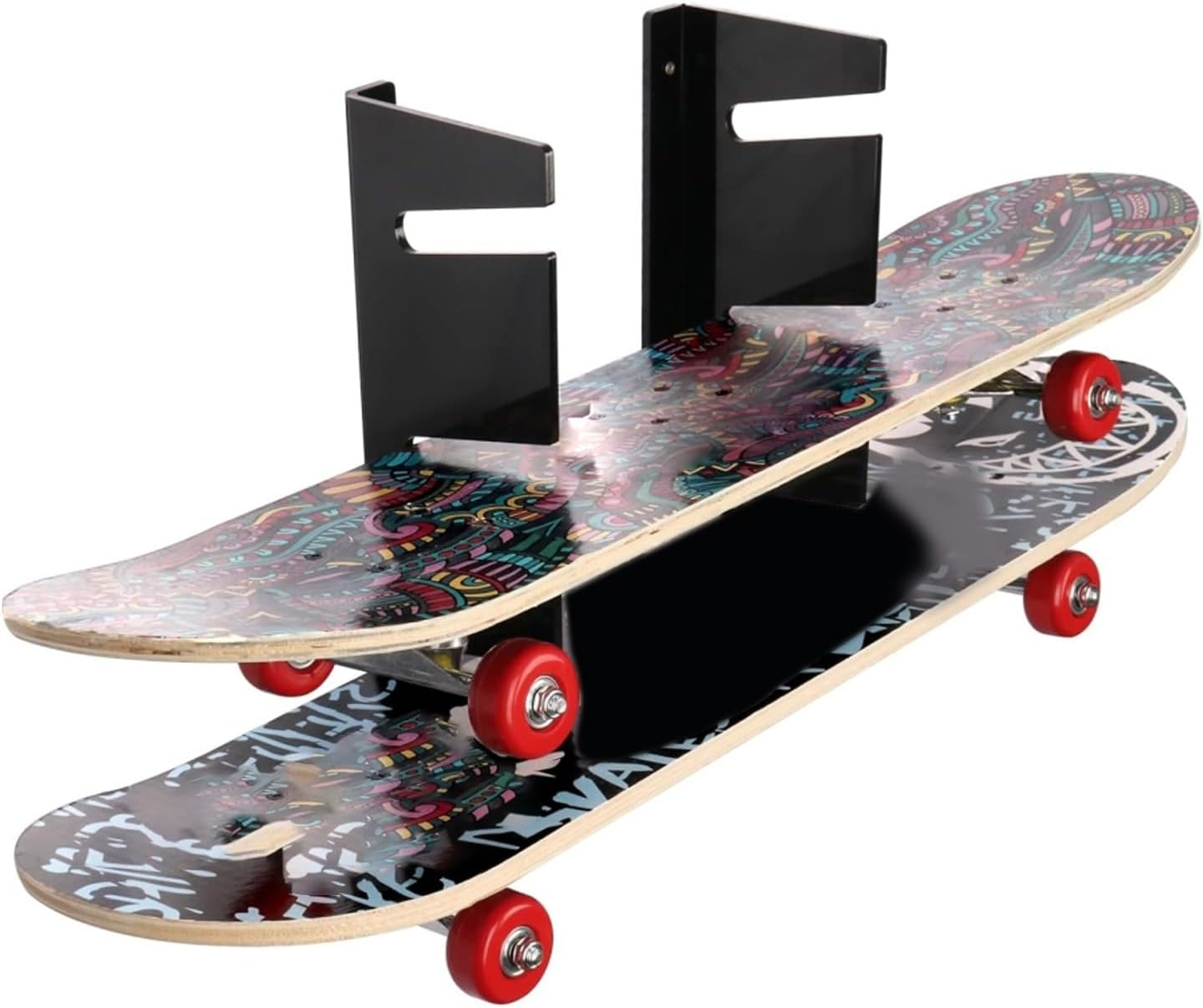 Skateboard Rack Wall Moun Soporte Para Skate Stable Construction Skateboard Rack Floor Stand,Easy Installation Skateboard Racks Floor Stand, for Garage Living Room Storage & Home Organisation image number 5