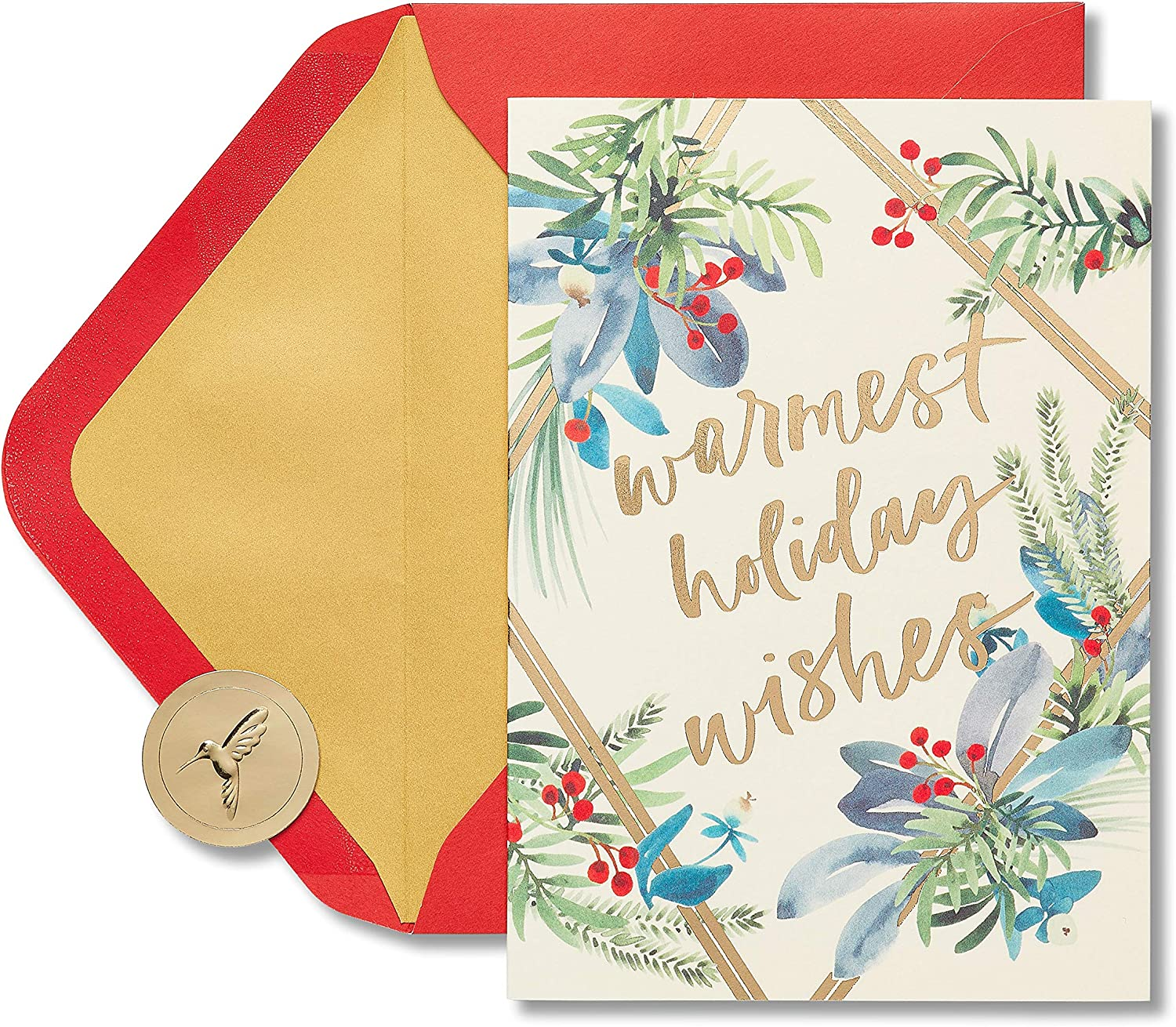 Papyrus Holiday Cards Boxed with Envelopes, to a Wonderful Season, Warmest Holiday Wishes (14-Count)