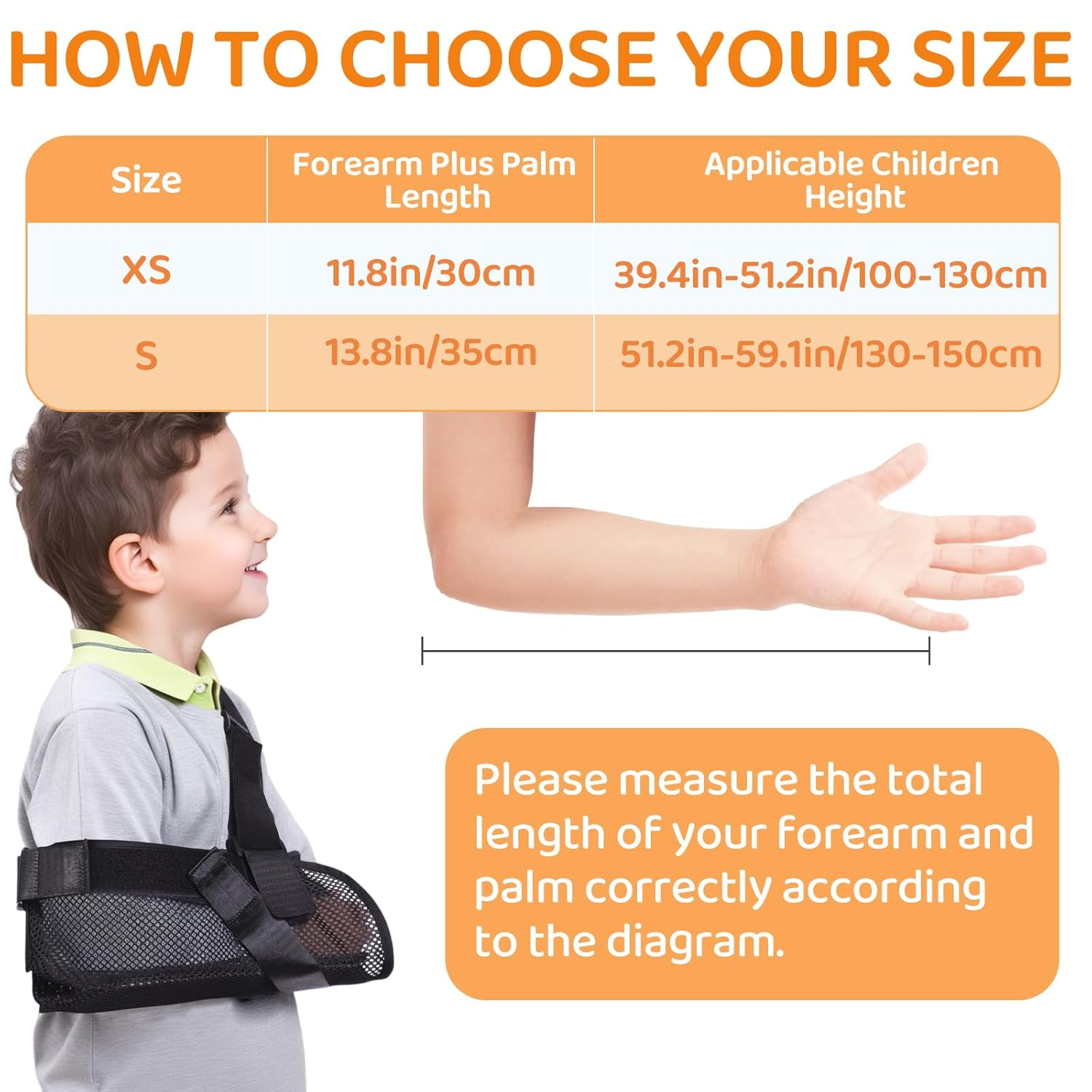 Carm Sling for Kids, Arm Brace with Support Plate, Arm Support Sling Shoulder Immobilizer for Children Shoulder Injury, Suit for Left and Right Arms, Boy and Girl(Black-Xs) image number 3