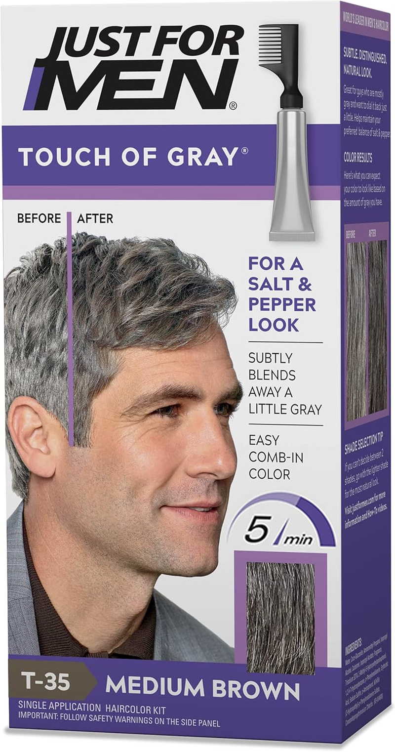 Just for Men Touch of Gray Men'S Hair Color, Medium Brown image number 1