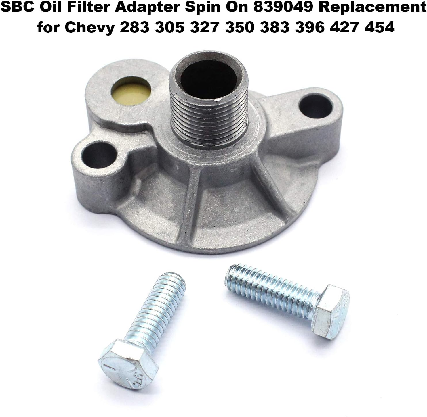 SBC Oil Filter Adapter Spin on 839049 Replacement for Chevy 283 305 327 350 383 396 427 454 GTRH image number 3