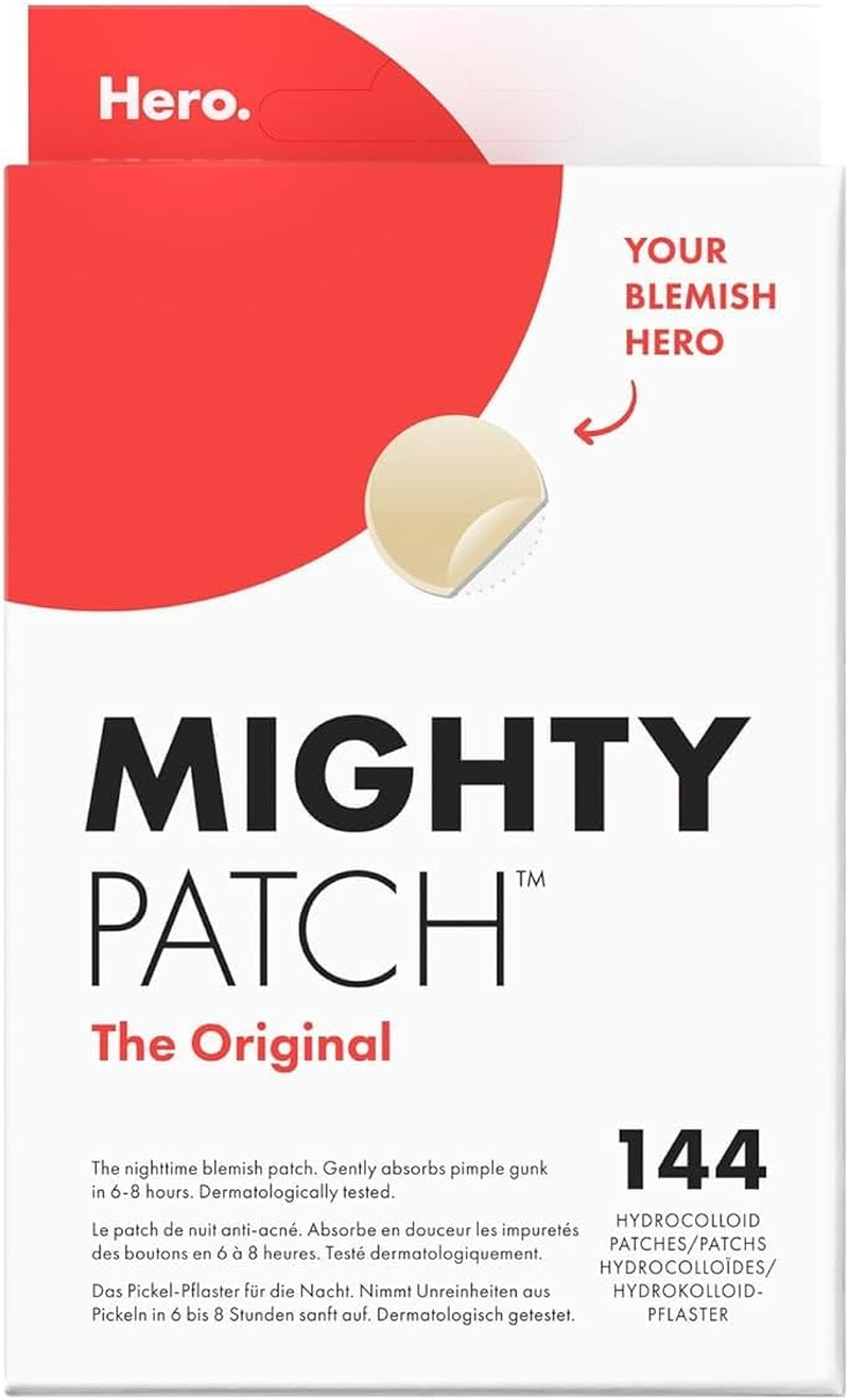 Hero Mighty Patch Original Pimple Patches by Hero Cosmetics Small Hydrocolloid Patches for Acne Treatment (144 Pack)
