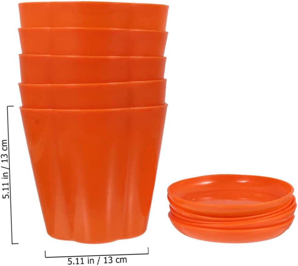 MERRYHAPY 12Pcs Resin Petal Plant Pots Flower Holders for Gardening Home Decor Easy Moveable Drainage