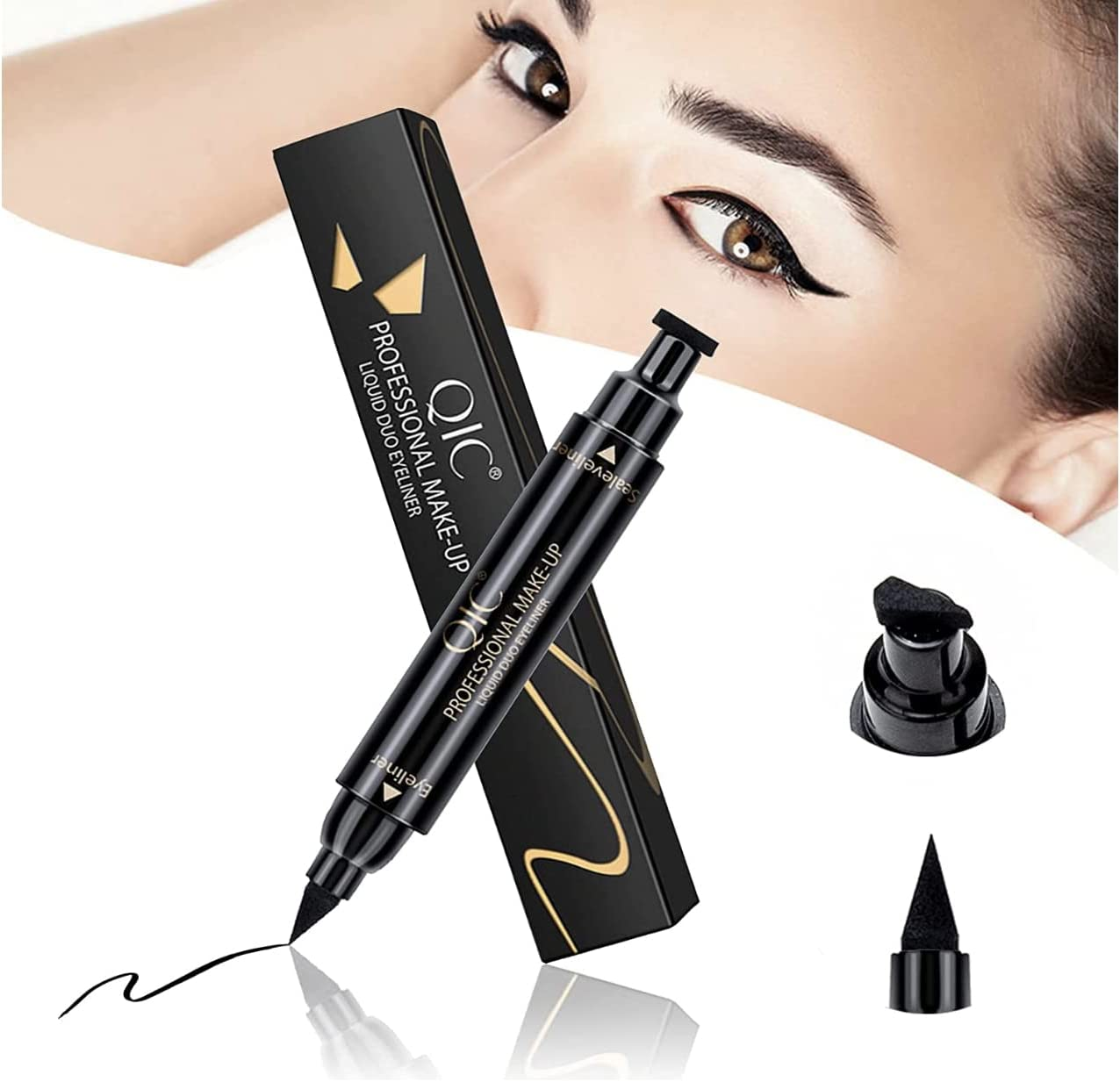 GOBABY Winged Eyeliner Stamp, Liquid Eyeliner, Black, Waterproof, Long-Lasting image number 4