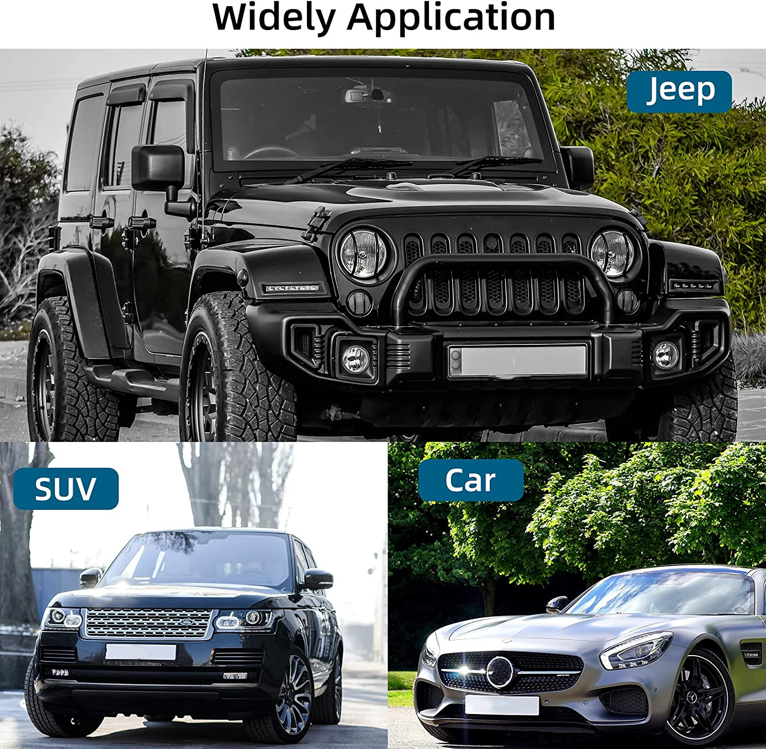 Car Doorstep Worthplanet Multifunction Ladder Foot Pegs Car Roof Rack Step Car Door Step Foot Pedal with Safety Hammer for Car Rooftop Roof-Rack Truck SUV Jeep RV Off-Road W120035 image number 4