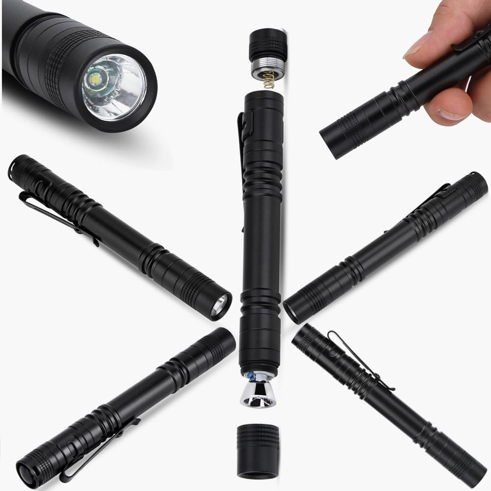 2Pcs LED Pen Light Penlight, 500 Lumens Ultra Bright Mini Pocket Pen Light, Torch Flashlight with Clip for Medical Doctor Nurse Students Powered by 2 X AAA Battery image number 3