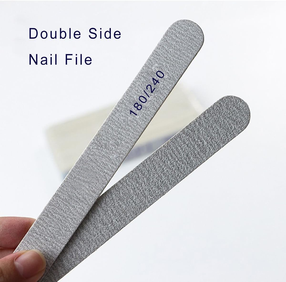 Nail File 20 PCS Professional Double Sided 180/240 Grit Durable Nail Files Manicure Tool and Nail Buffering Files image number 5