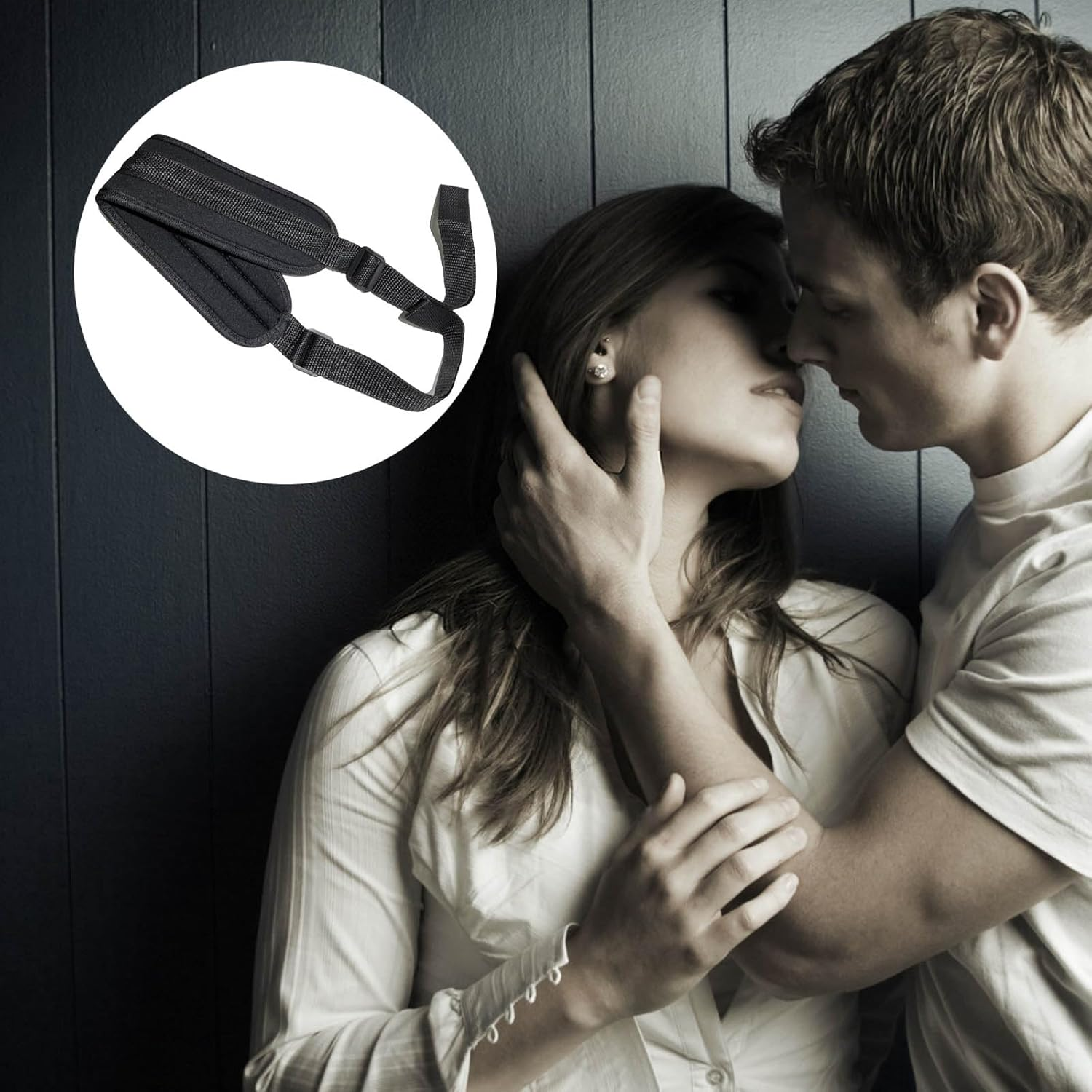 Mineens BDSM Bondage Strap Sex Sling & Adult Sex Harness for Couples - Adjustable Auxiliary Posture Belt, Sex Sling for Bedroom Play, Game Slave Cosplay(Black) image number 3