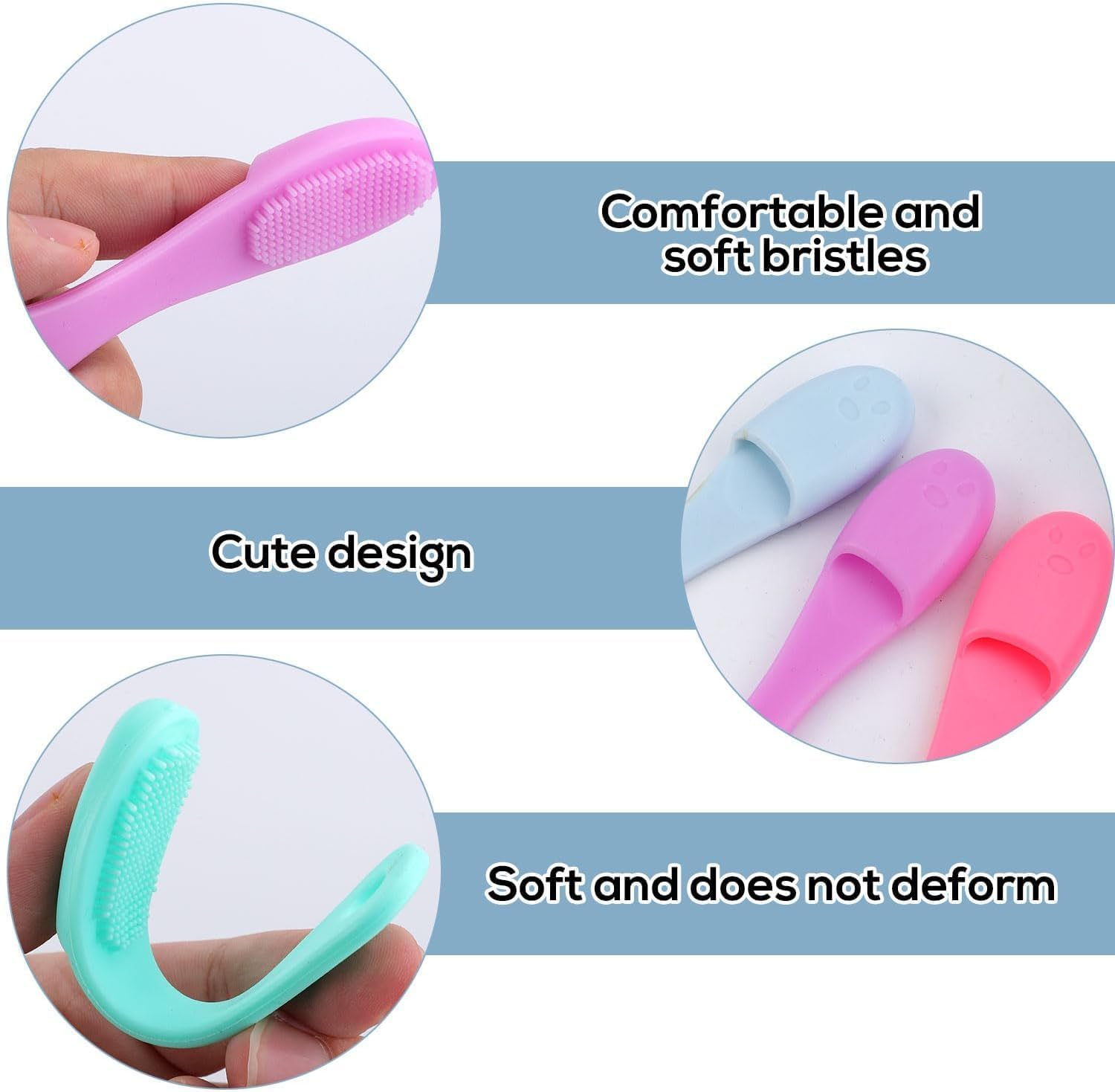 Cat Chin Brush Cat Finger Brush, 4Pcs Silicone Cat Chin Clean Brushes,Silicone Cat Chin Brush Scrubber,Cat Chin Brush Silicone Scrubber Cat Chin Cleaner,Soft Silicone Chin Cleaner Scrubber for Cats